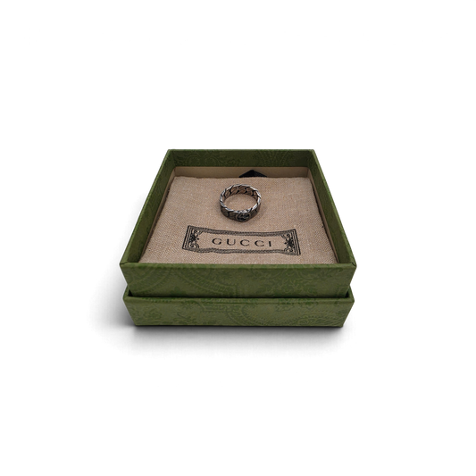 GUCCI sterling Silver inte Rank (B) Silver 16 Ag925 888VI