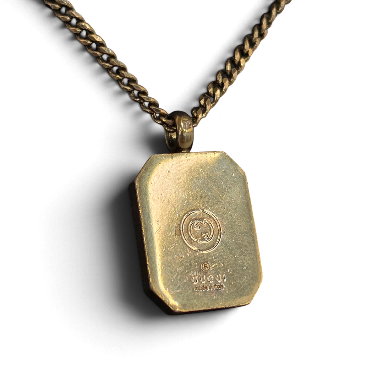 Necklace GUCCI Rank (B) Crest Emblem Gold SV925