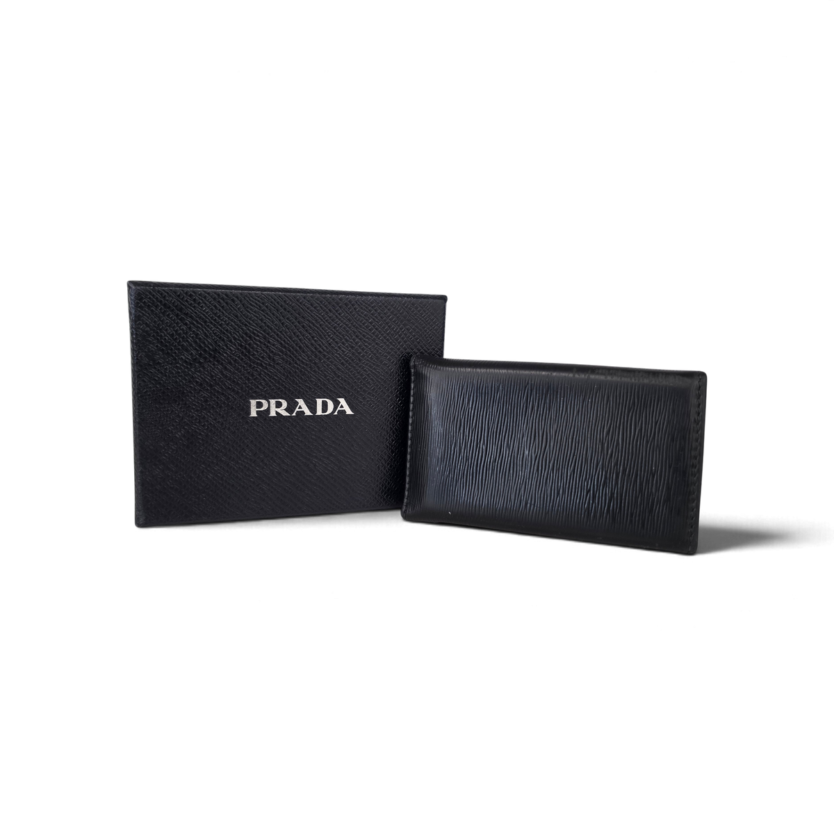 PRADA Key Case 1PG222 Rank (B) Black Stain