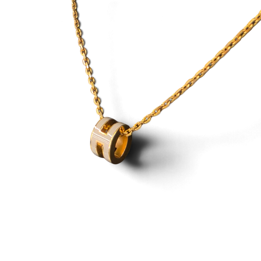 Hermes Necklace Rank(B) Marron Glace Mini Pop H pendant