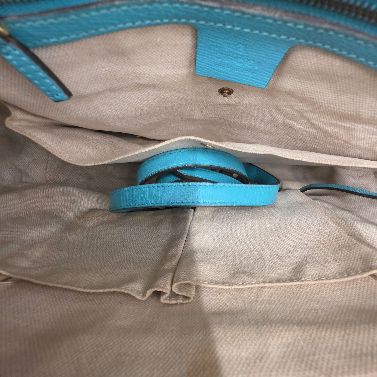 Gucci 2way Bag 319795 Rank(B) Sky Blue Scratch 498879