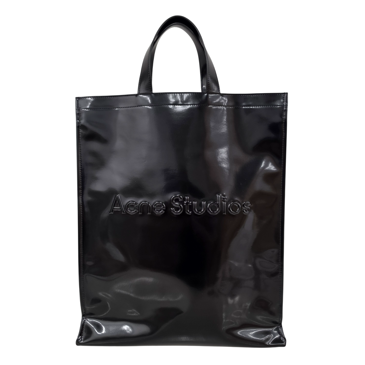 Acne Studio Tote Bag Rank (B) Black C10162-Logo SHOPPER NS