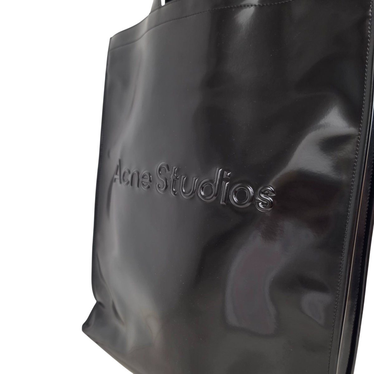 Acne Studio Tote Bag Rank (B) Black C10162-Logo SHOPPER NS