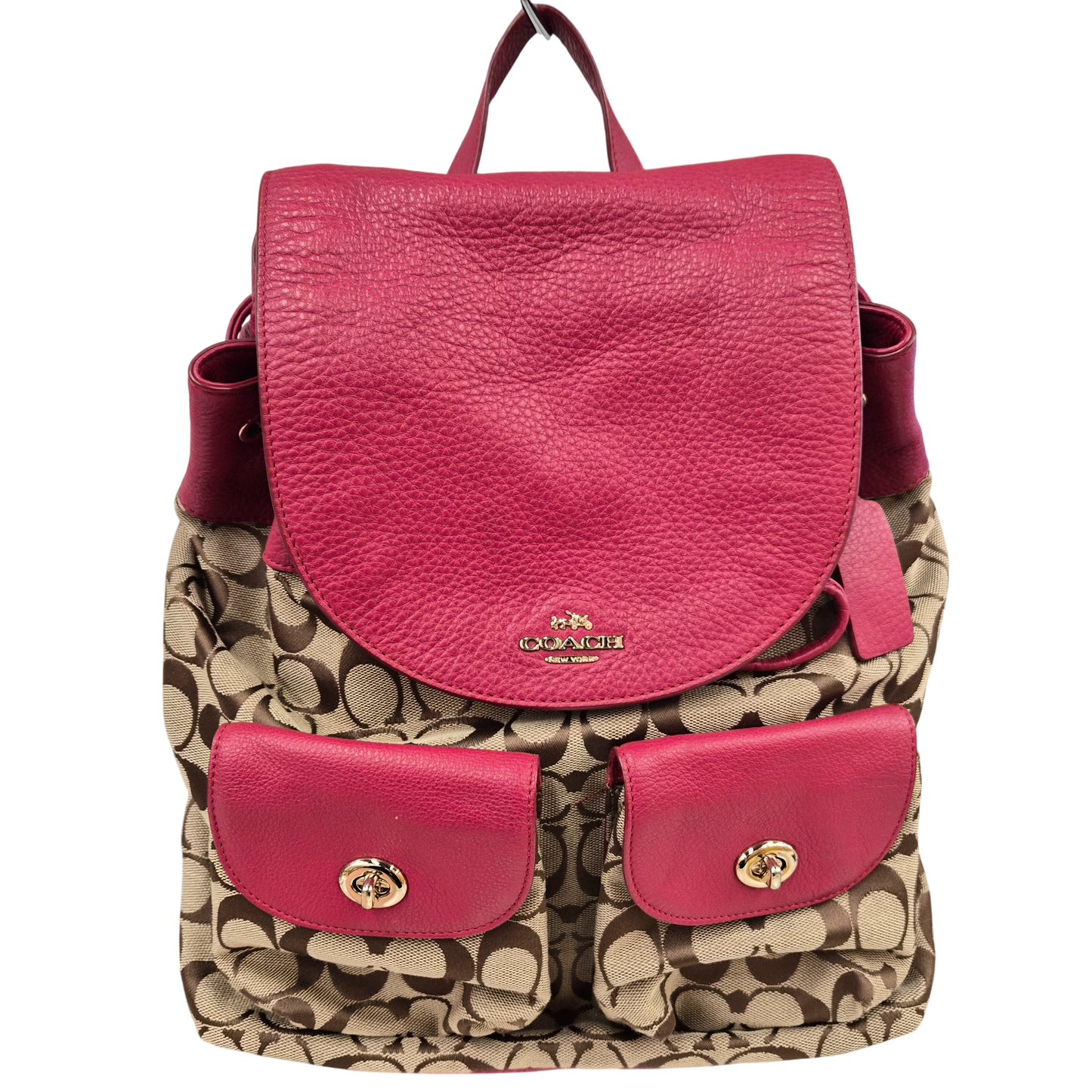 COACH Shoulder Bag F37476 Brown/Red Rank(B)