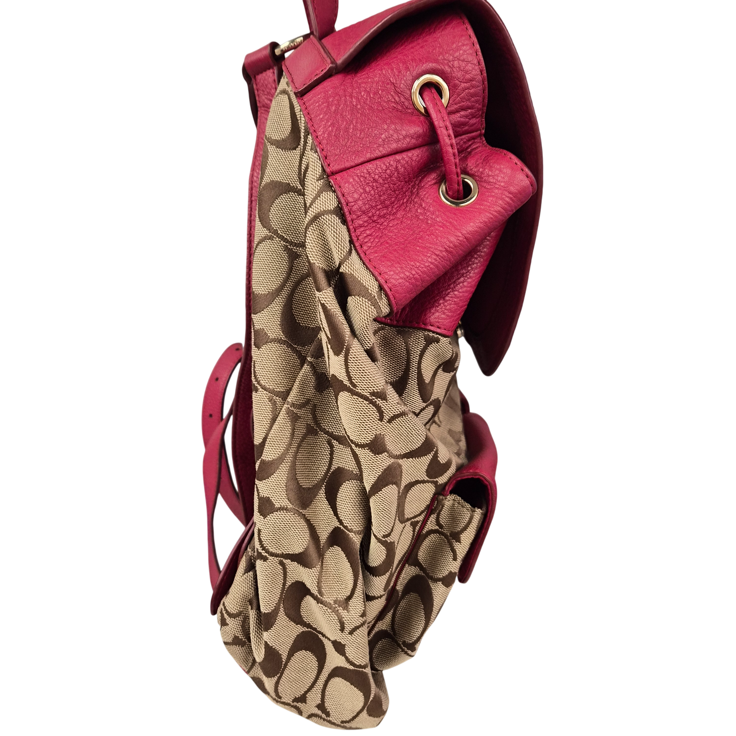 COACH Shoulder Bag F37476 Brown/Red Rank(B)