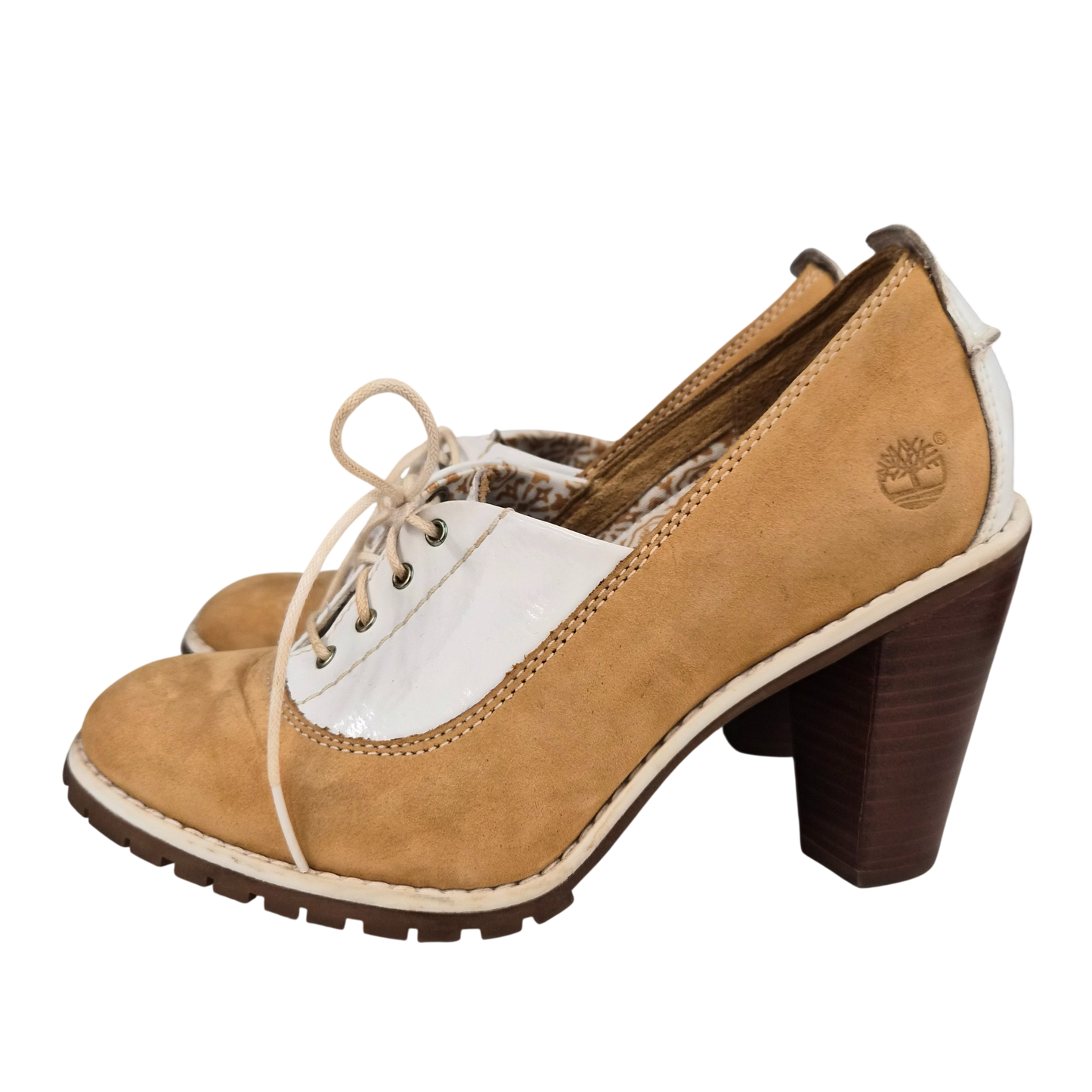 Timberland Leather Pumps SIZE 5.5 23697 Lady's Khaki Rank(B)
