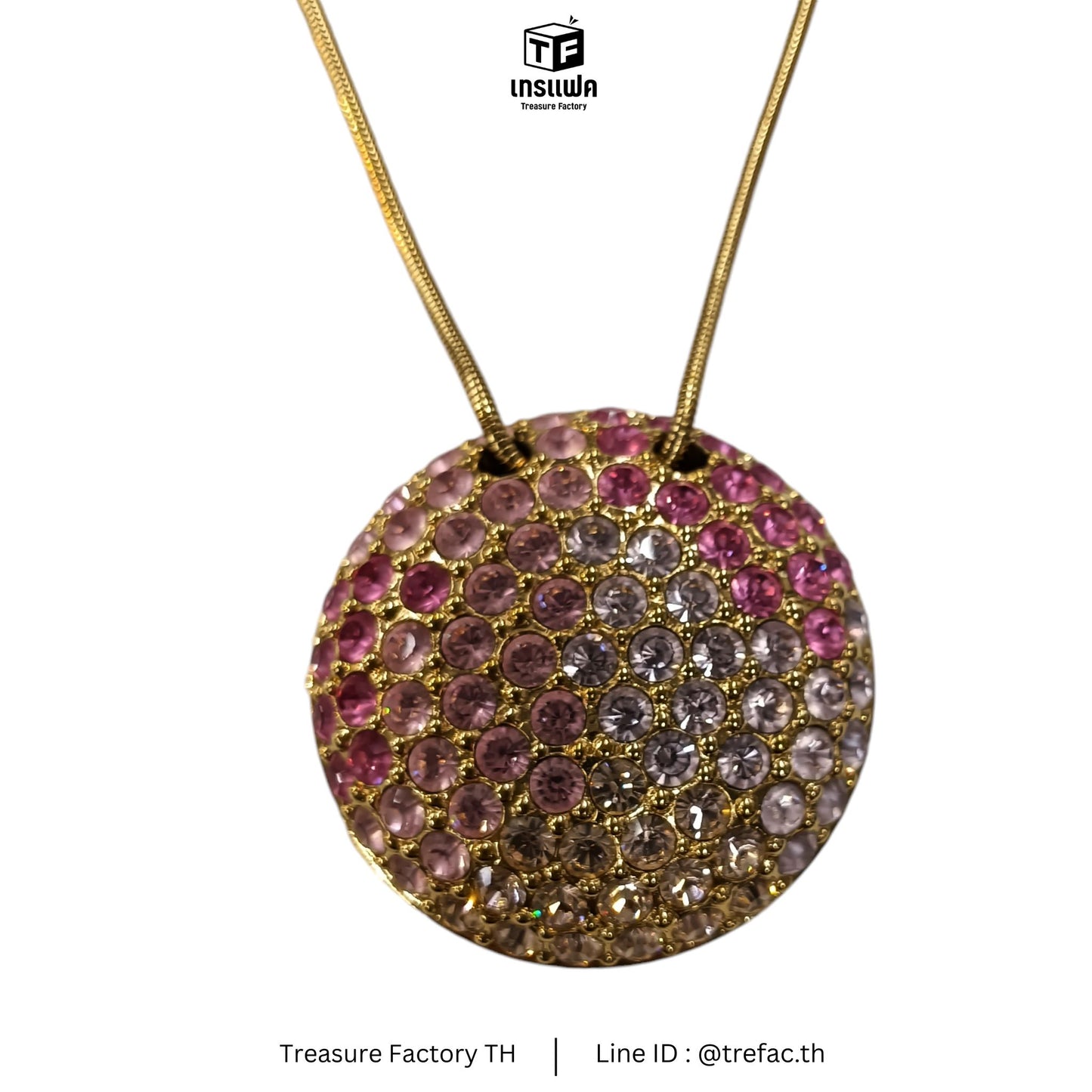 SWAROVSKI NECKLACE GOID/PINK
