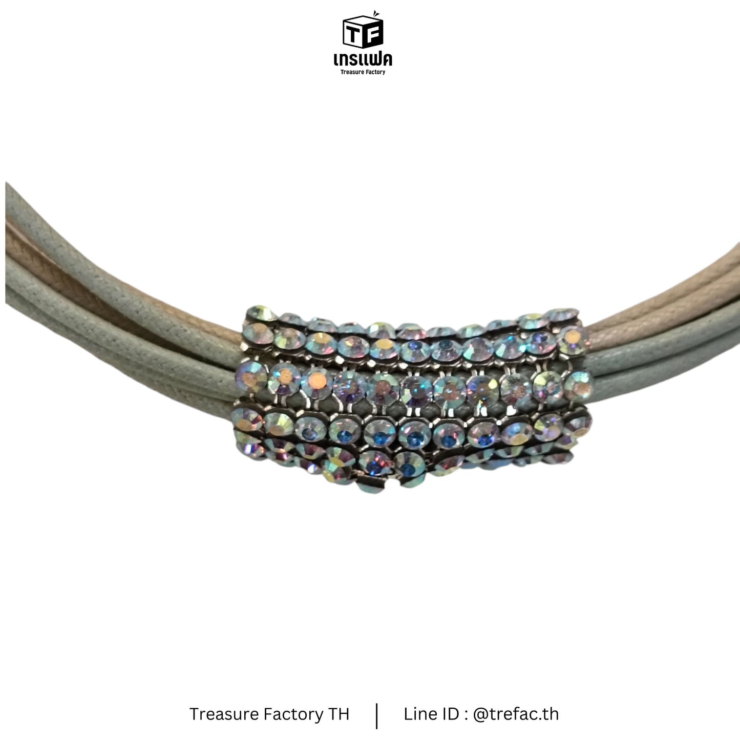 SWAROVSKI Necklace Beige/Sky Blue