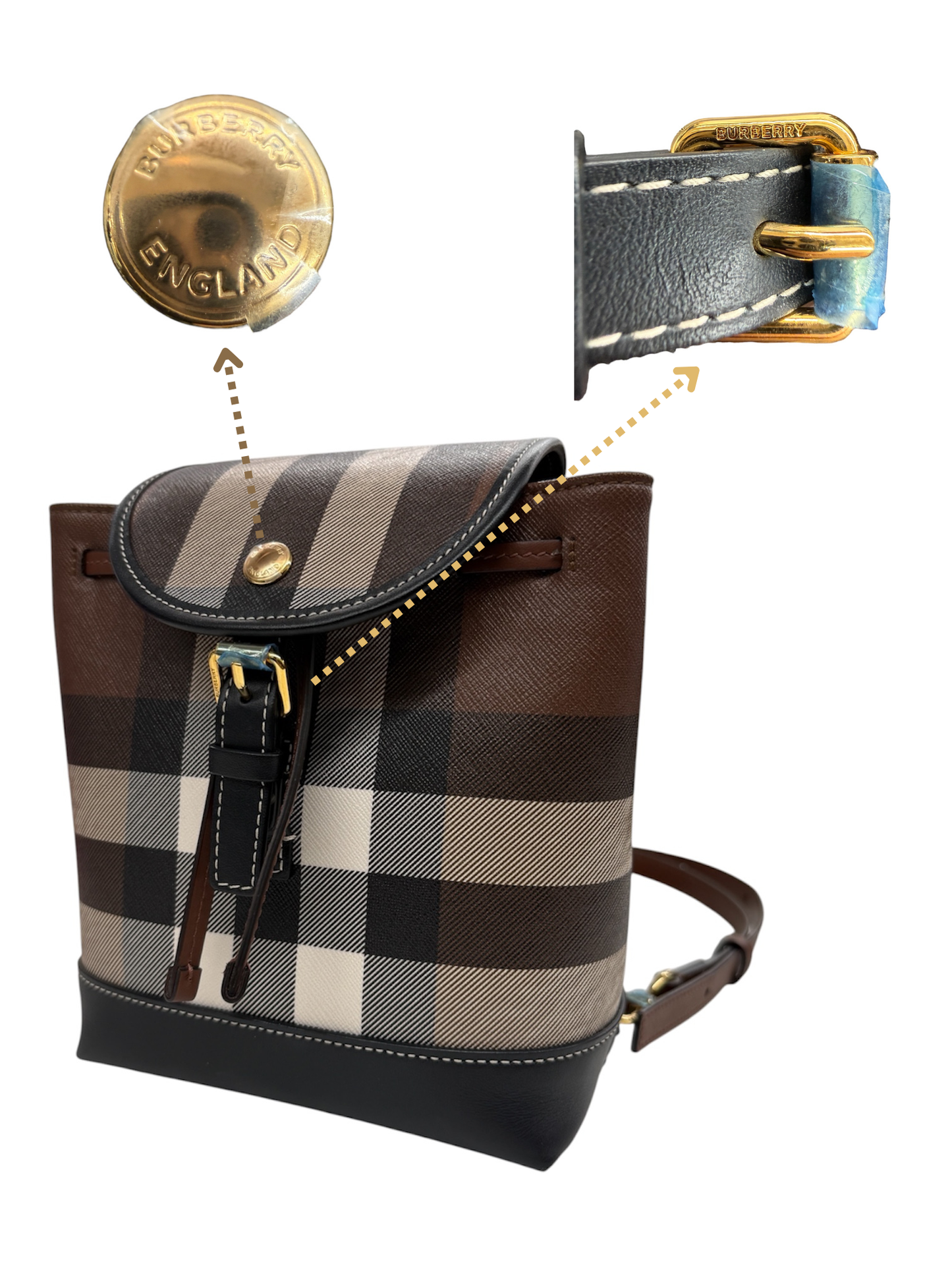 BURBERRY MICRO BACKPACK BRONW