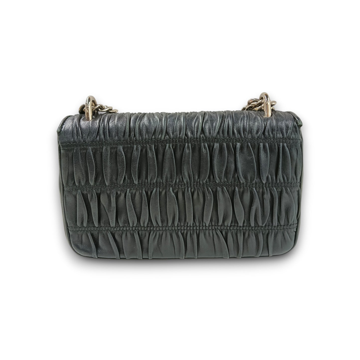 PRADA Shoulder Bag 1BD140 Rank (B) Black Damage/Stain