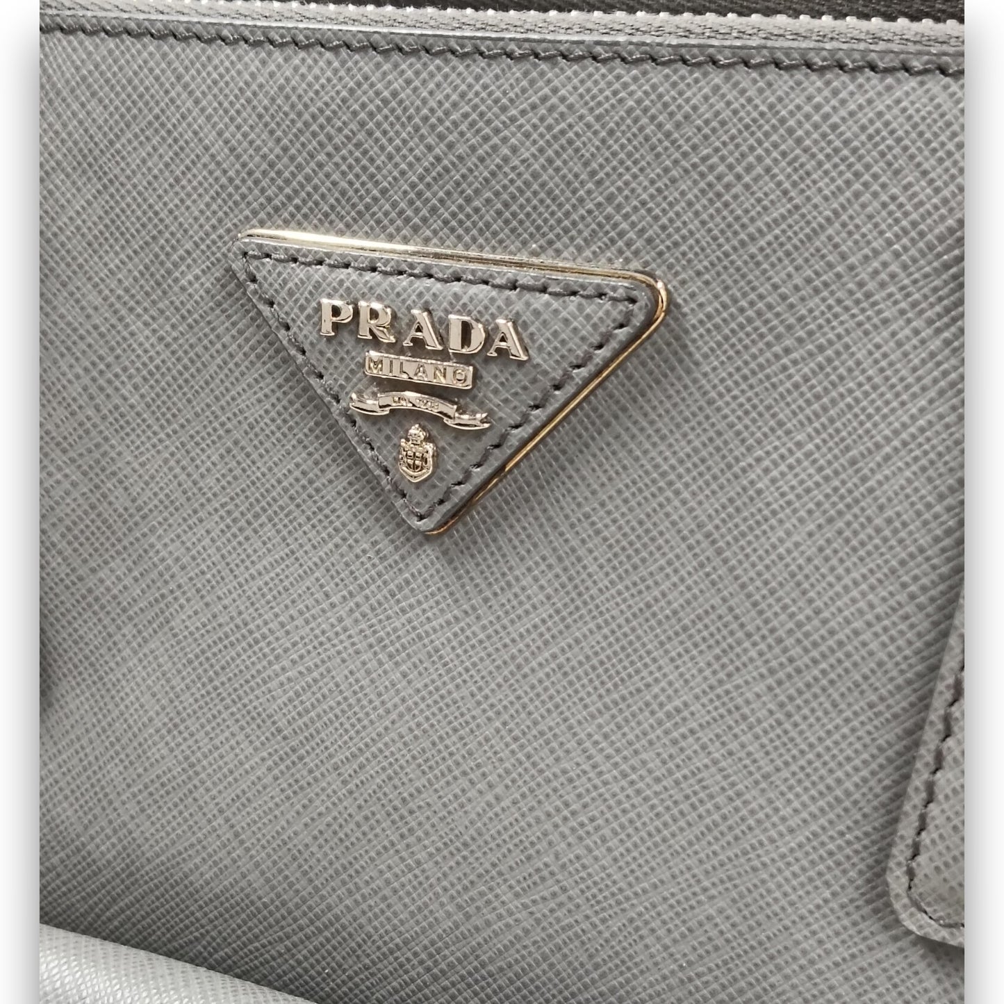 PRADA 2WAY Bag GALLERIA BN2674 Rank (B) Gray 14/A