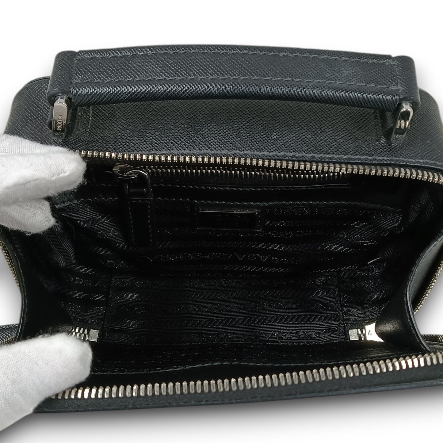 PRADA Shoulder Bag 2VH070 Rank (B) Black 56/9 Saffiano Travel