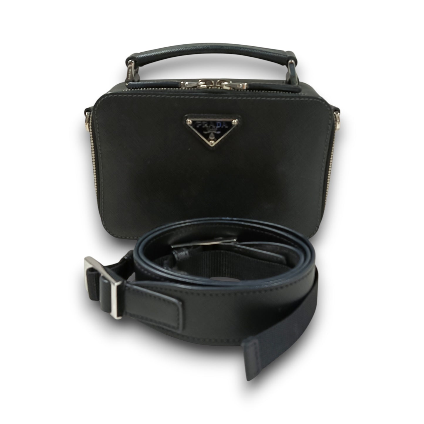 PRADA Shoulder Bag 2VH070 Rank (B) Black 56/9 Saffiano Travel