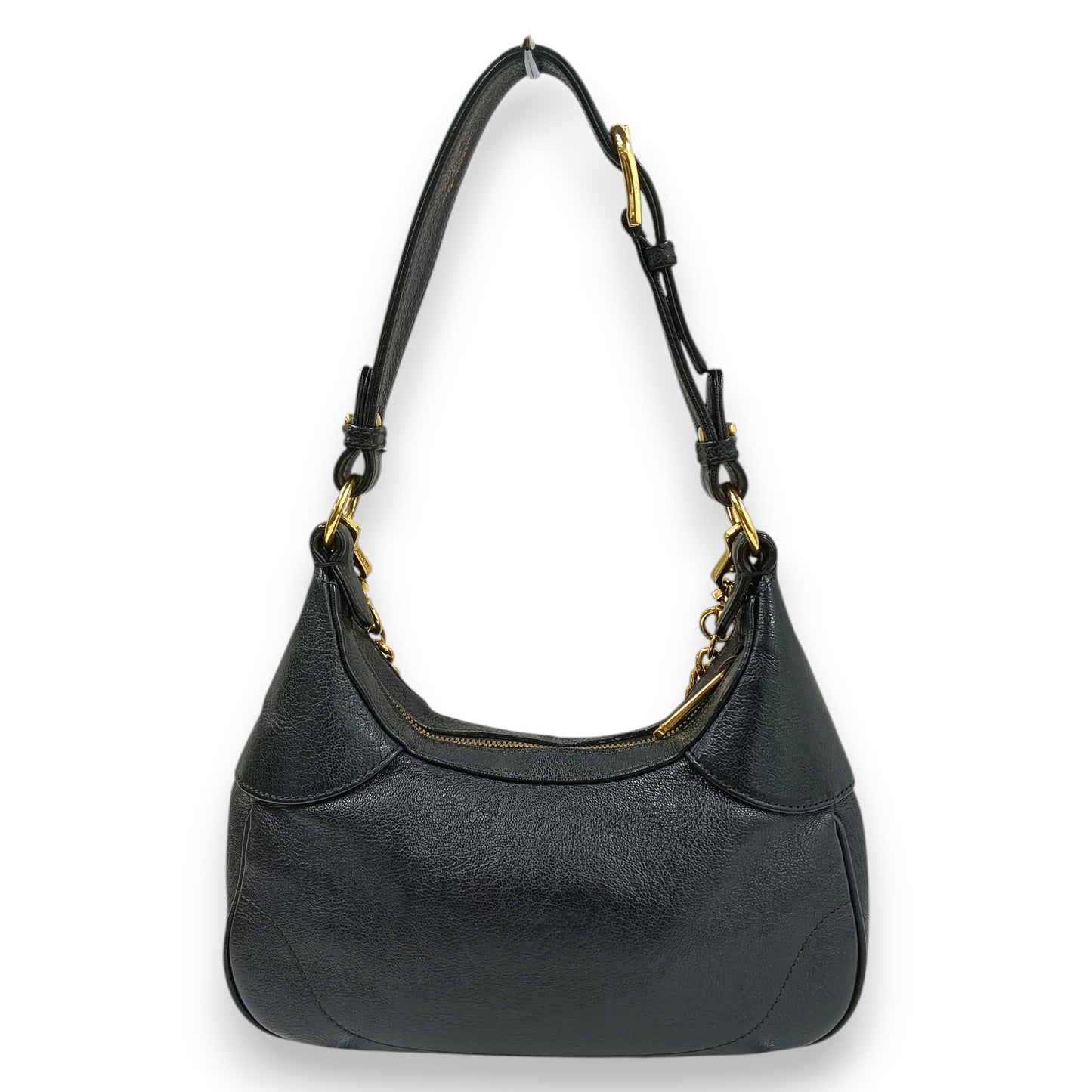 GUCCI Handbag 731817 Rank (B) Black/Gold Damage Inside 493075
