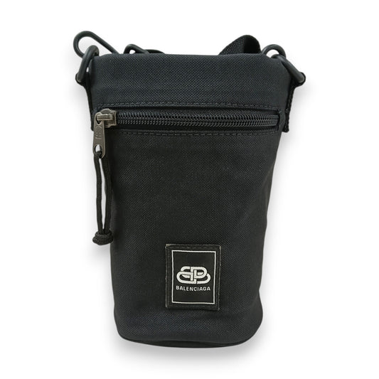 BALENCIAGA Shoulder Bag 168193 Rank (B) Black Logo Damage