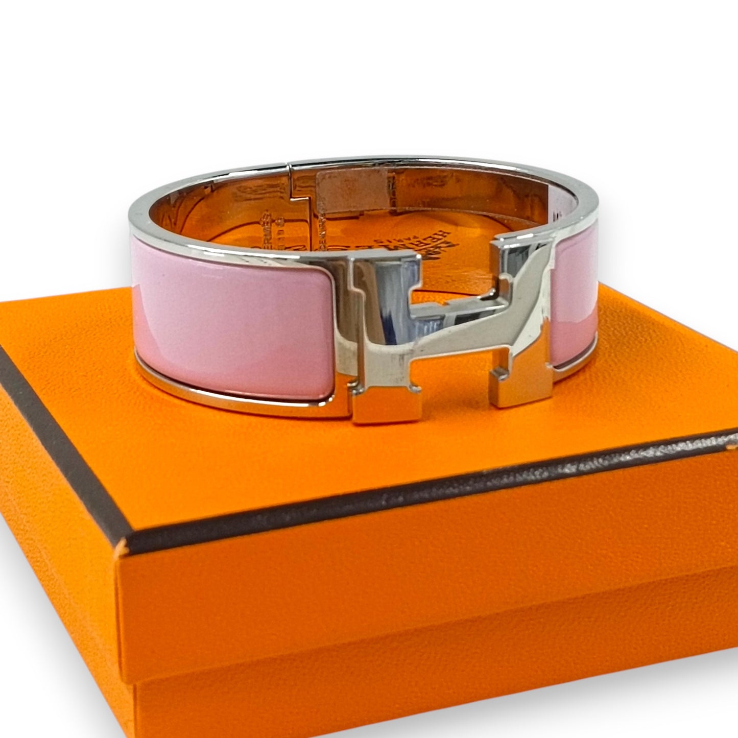 HERMES Bracelet Rank (B) Pink Clip H *Scratch