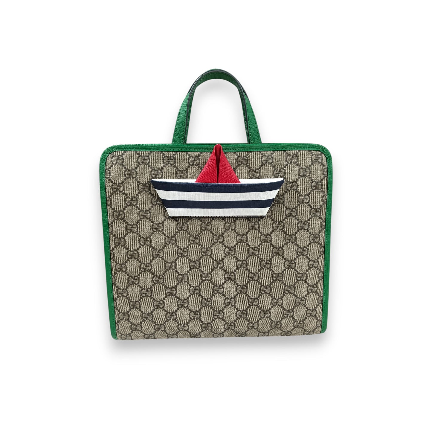 GUCCI Handbag 605662 Rank(B) Brown/Green