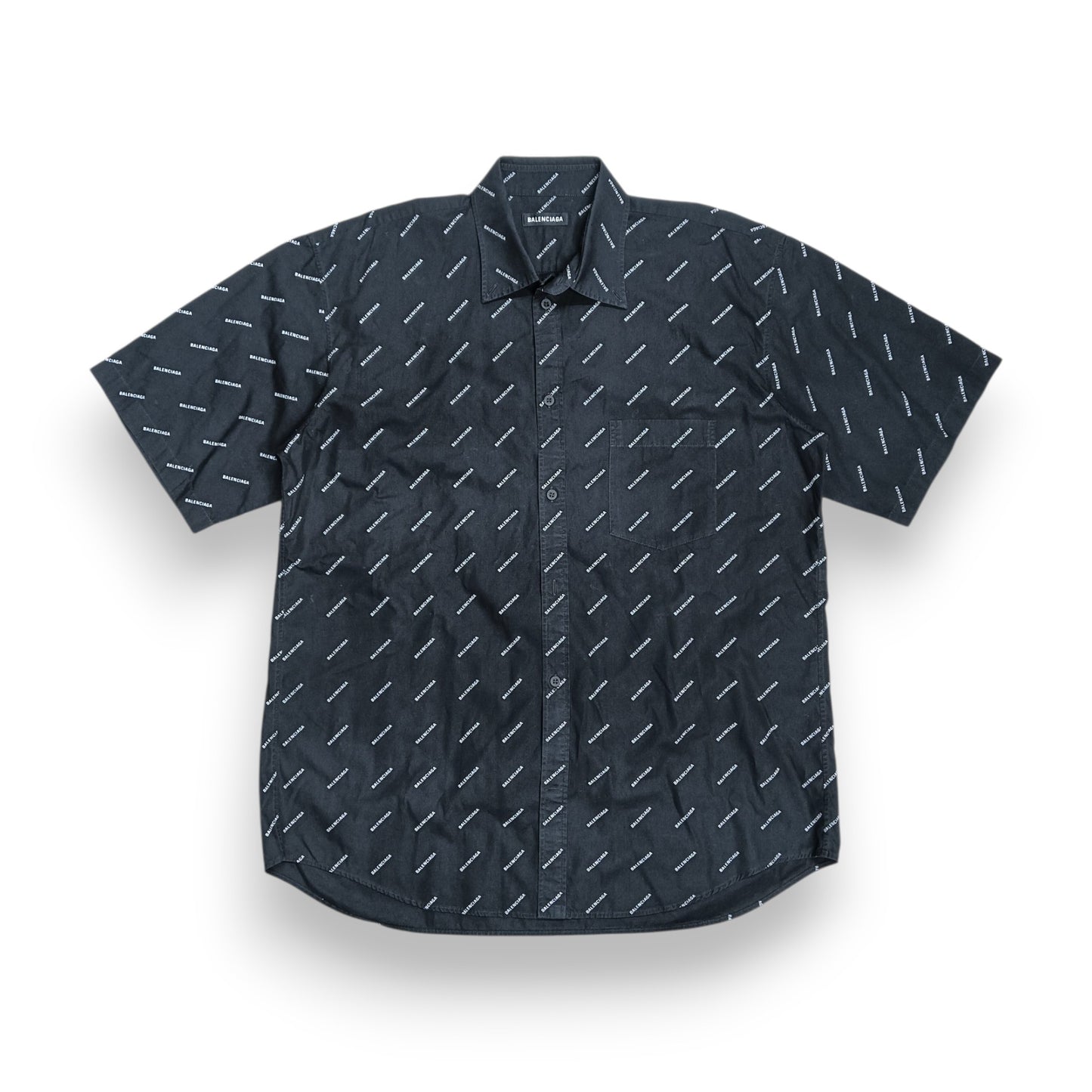 BALENCIAGA Shirt Size 39Mens Black/White Rank (B) 534332 TBL96