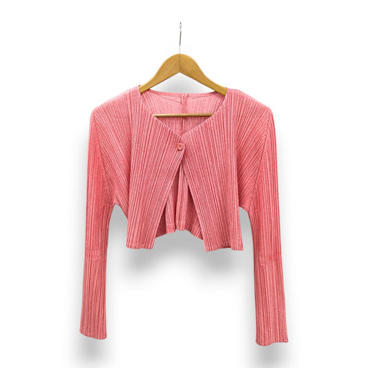 PLEATS PLEASE Cardigan Size 5 Lady's Pink Rank (B) PP96-J0128