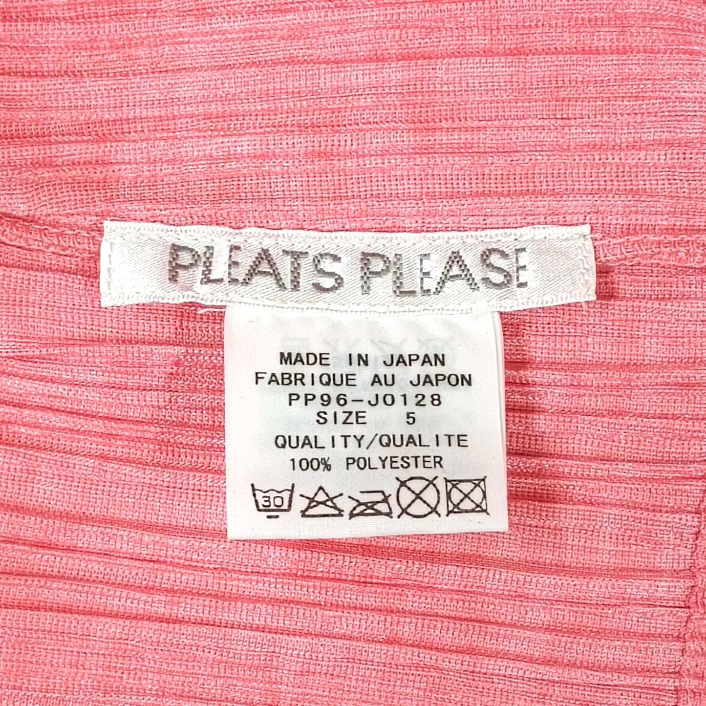 PLEATS PLEASE Cardigan Size 5 Lady's Pink Rank (B) PP96-J0128