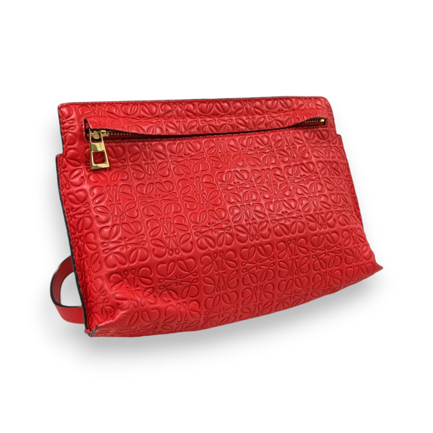 LOEWE Shoulder Bag 061604 Rank (B) Red Repeat Anagram T