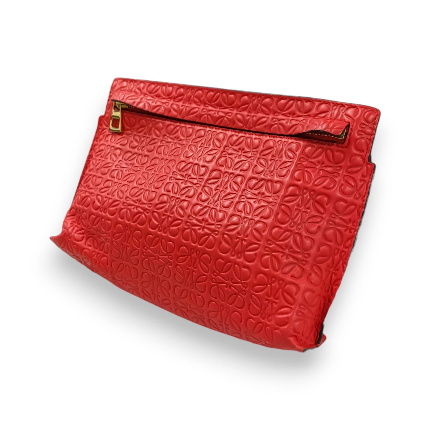 LOEWE Shoulder Bag 061604 Rank (B) Red Repeat Anagram T
