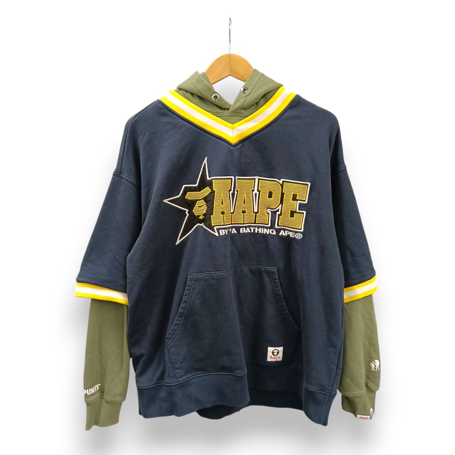 AAPE BY A BATHING APE Hoodie Size M Mens Navy Rank (B) AAPSWM3875XXI