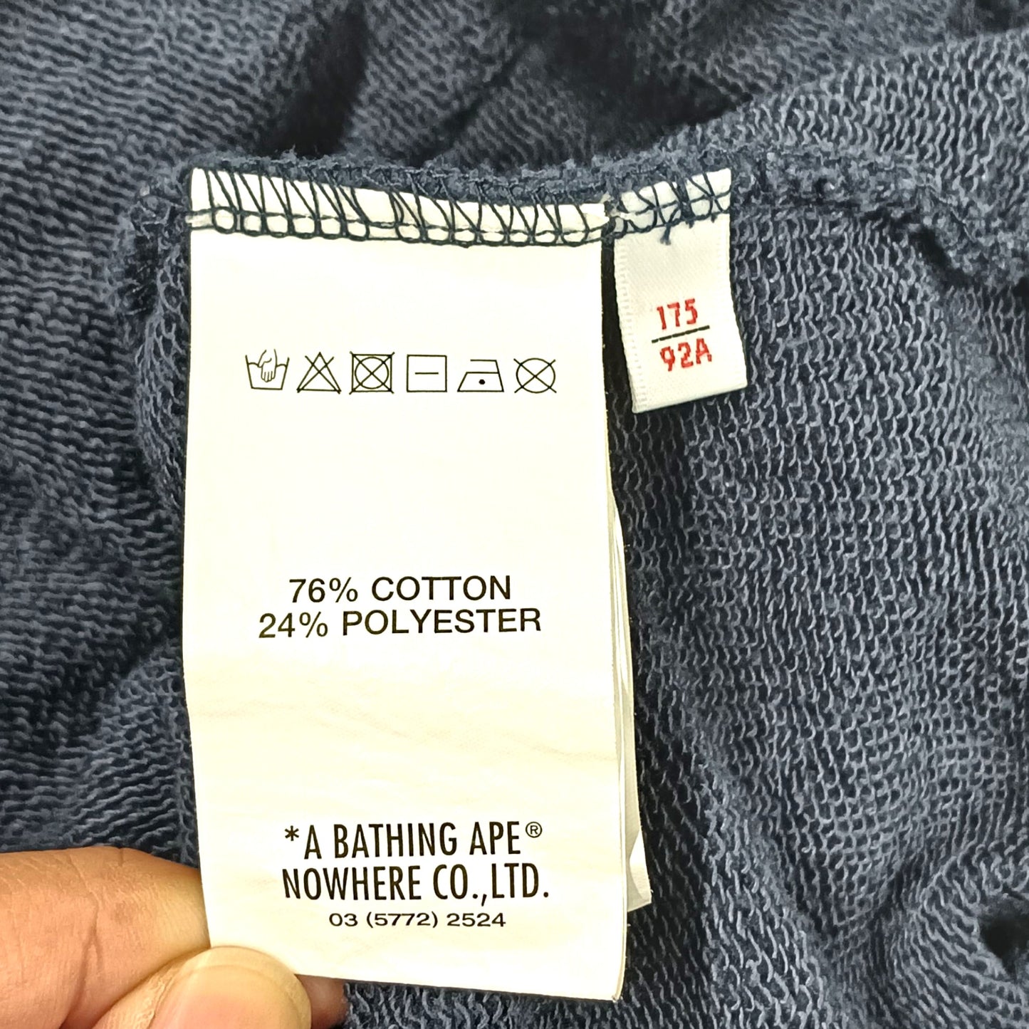 AAPE BY A BATHING APE Hoodie Size M Mens Navy Rank (B) AAPSWM3875XXI