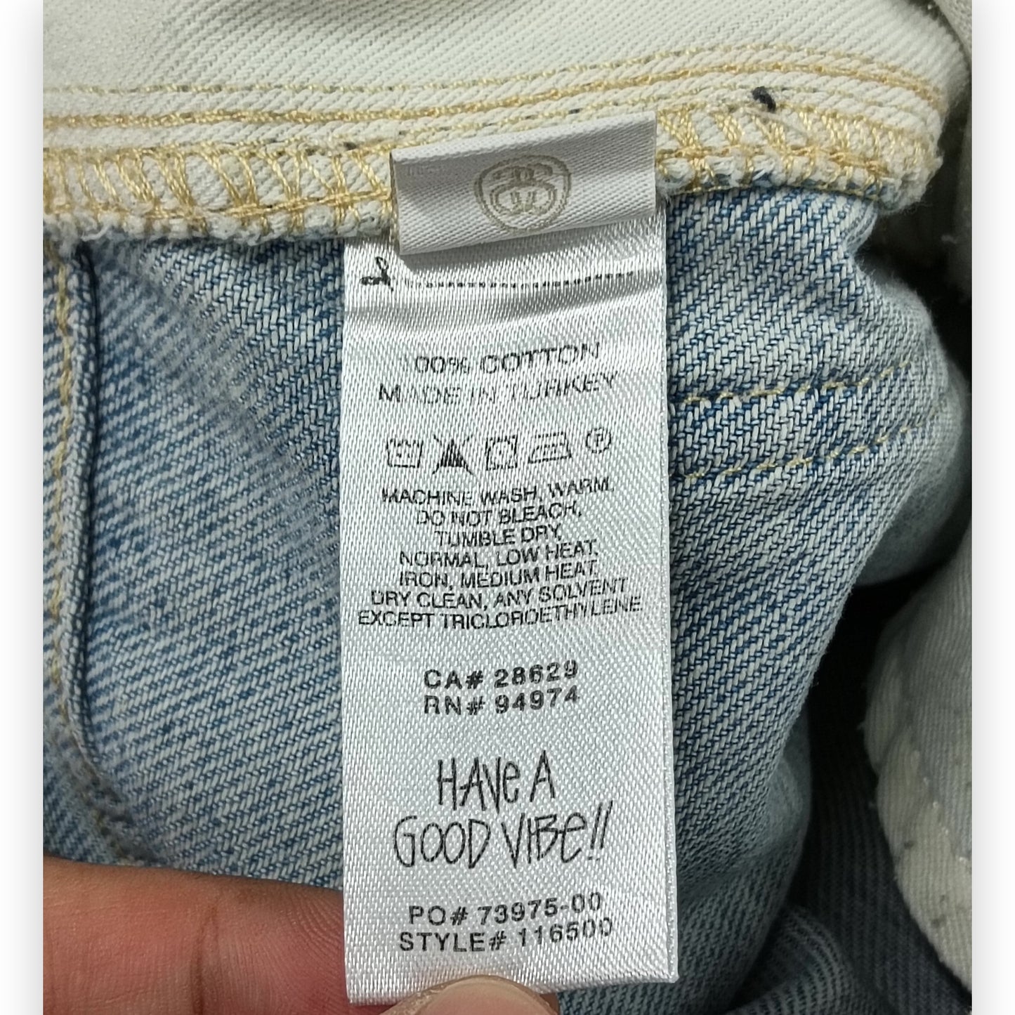 Stussy Denim Pants Size 28 Mens Sky Blue 116500