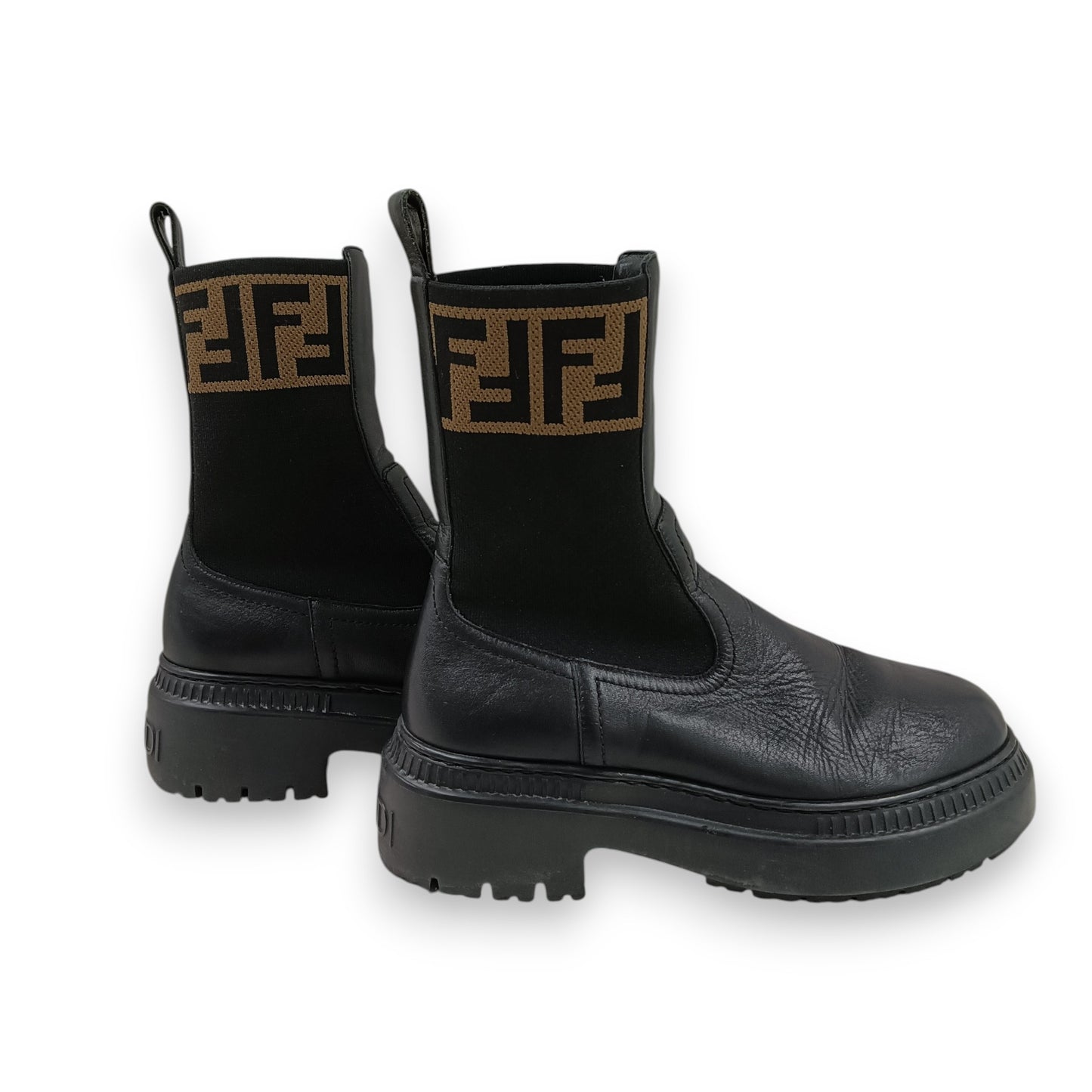 FENDI Boots 36 Lady's Black Rank (B) Damage 8T8457