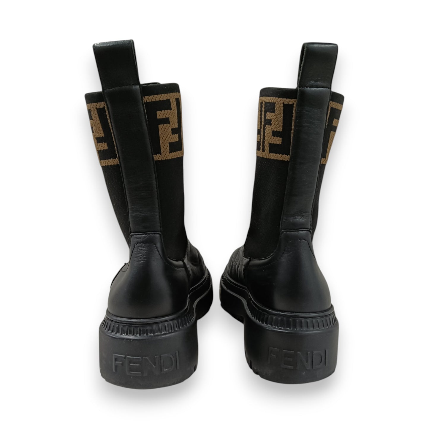 FENDI Boots 36 Lady's Black Rank (B) Damage 8T8457