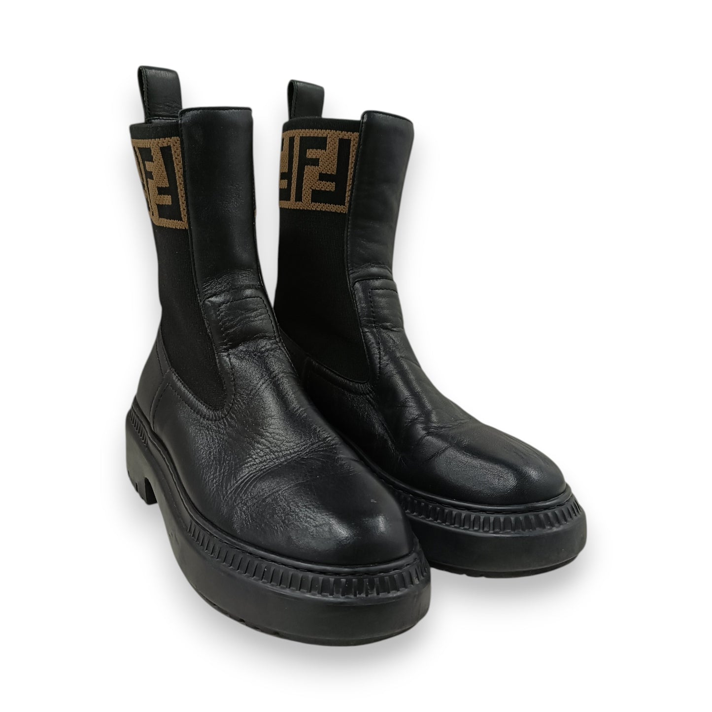 FENDI Boots 36 Lady's Black Rank (B) Damage 8T8457