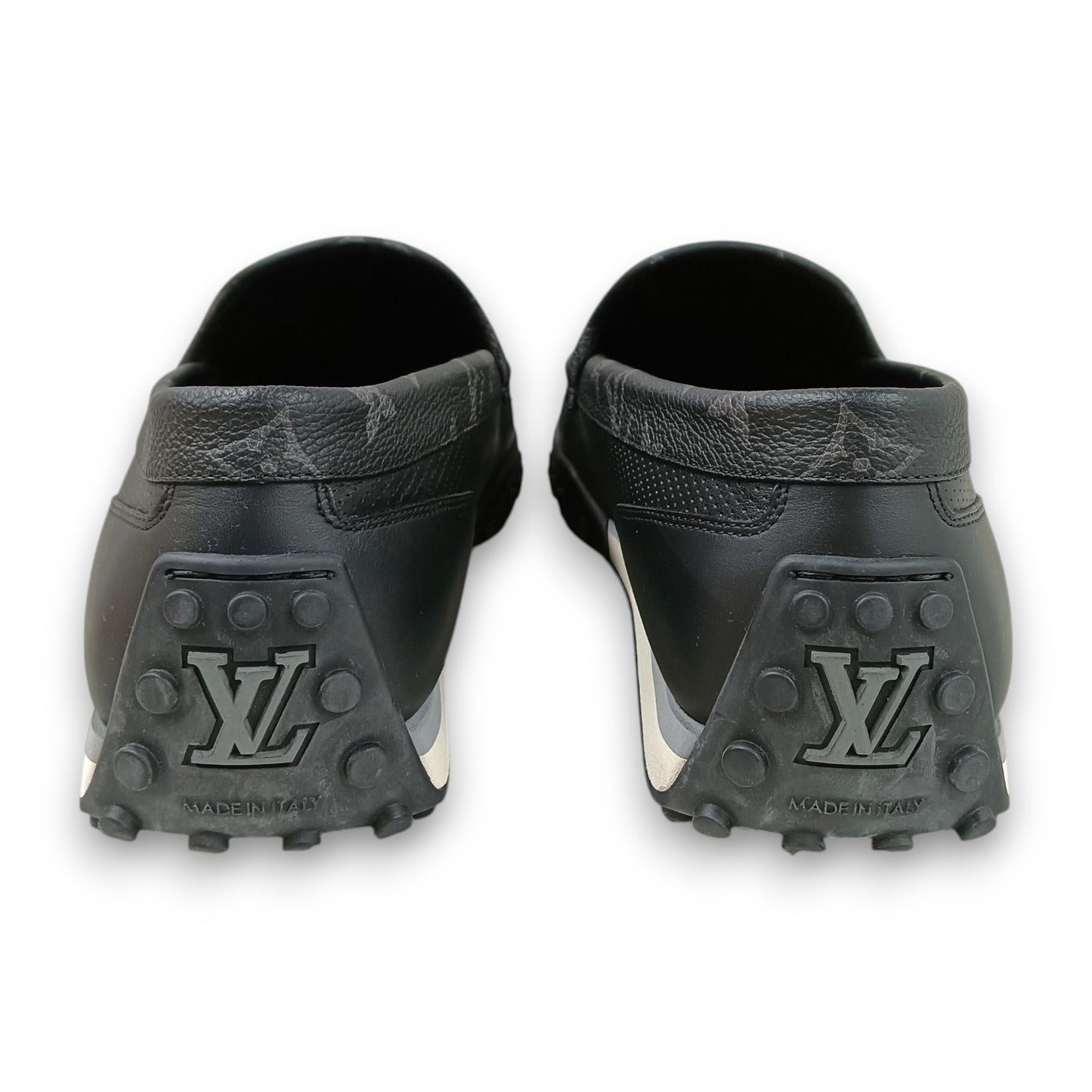 LOUIS VUITTON Loafers 7 Mens Black Rank (AB) ND 0212