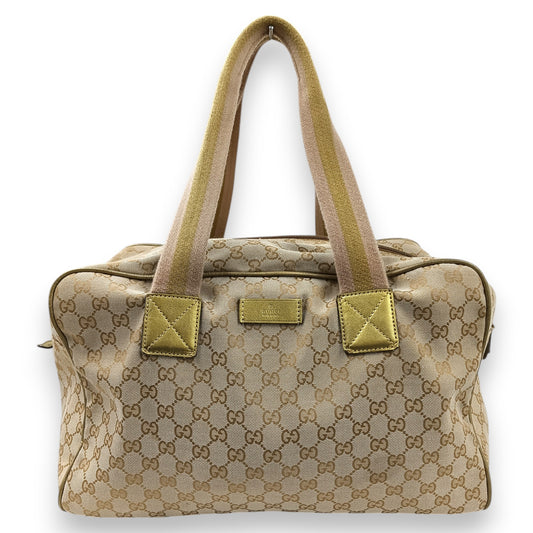 GUCCI Boston Bag 153240 491404 Rank (BC) Beige Damage/Stain