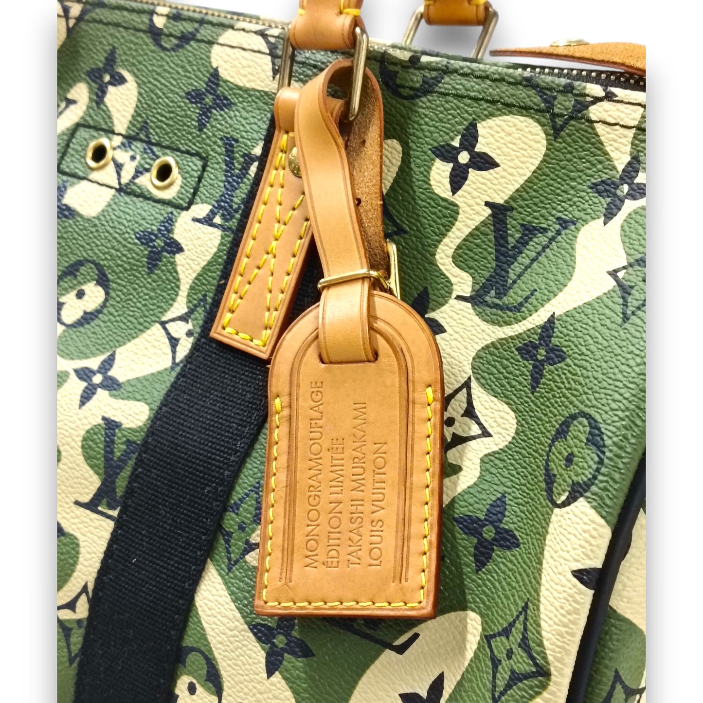 LOUIS VUITTON Handbag Monogram M95773 Rank (B) Green AA2078 Takashi Murakami