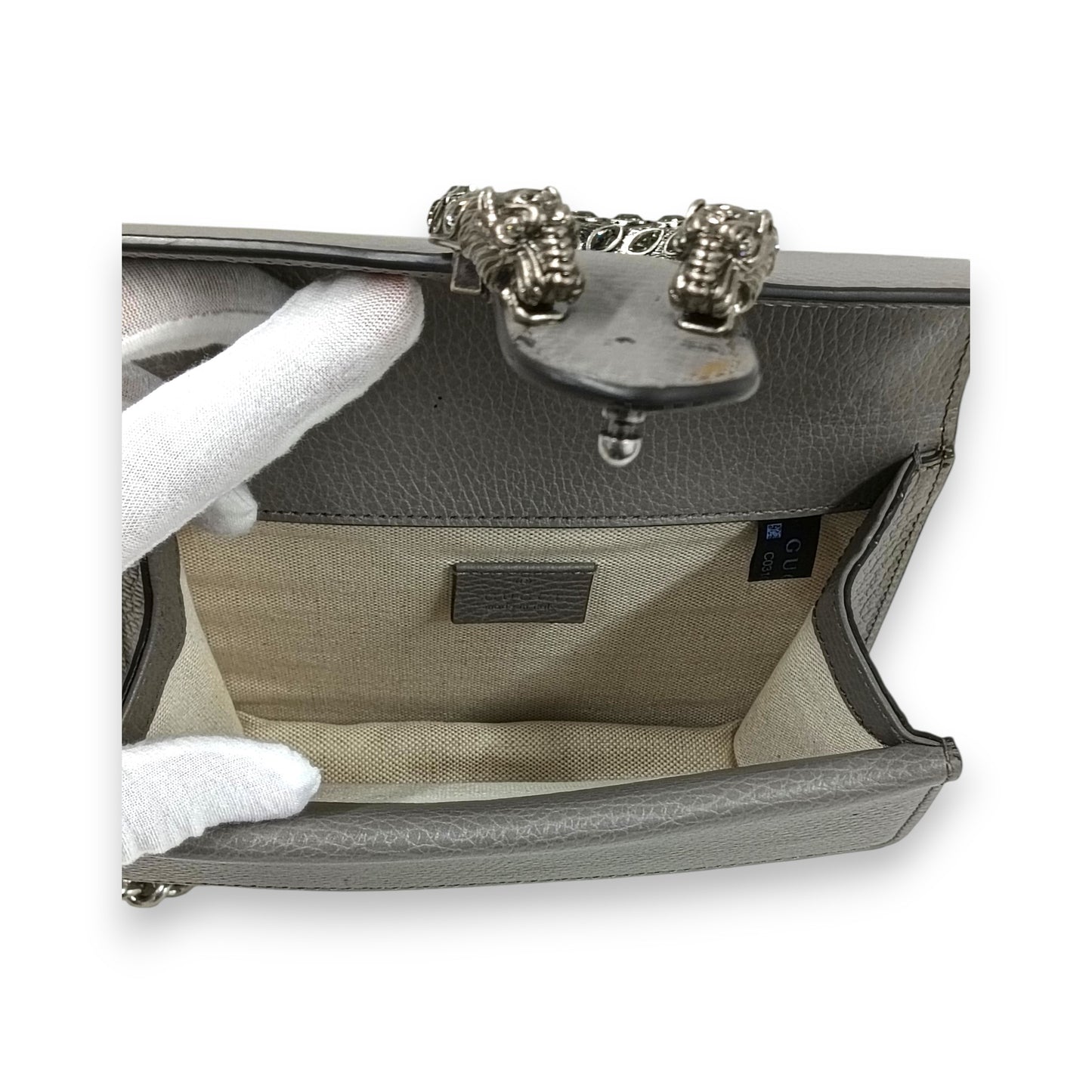 GUCCI Shoulder Bag 421970 493075 Rank(B) Gray Stain