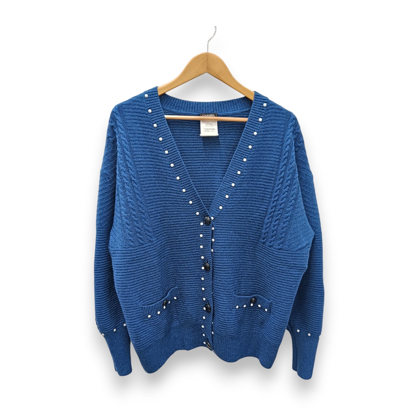 CHANEL Cardigan Size 40 Lady's Blue Rank (B) P53610K06955