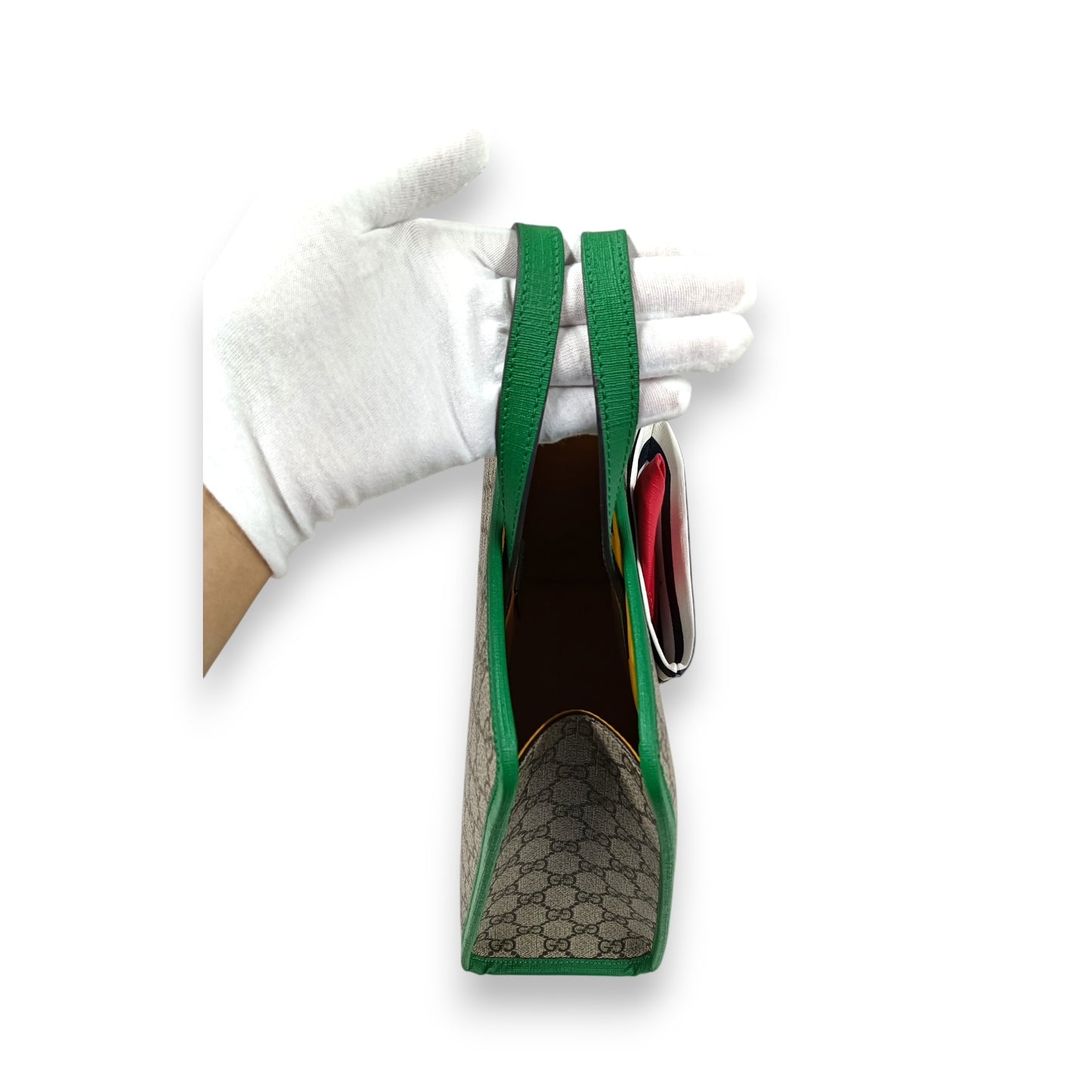 GUCCI Handbag 605662 Rank(B) Brown/Green