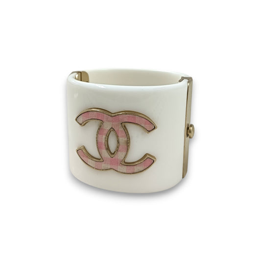 Bracelet CHANEL Rank (B) White/Pink *stain*
