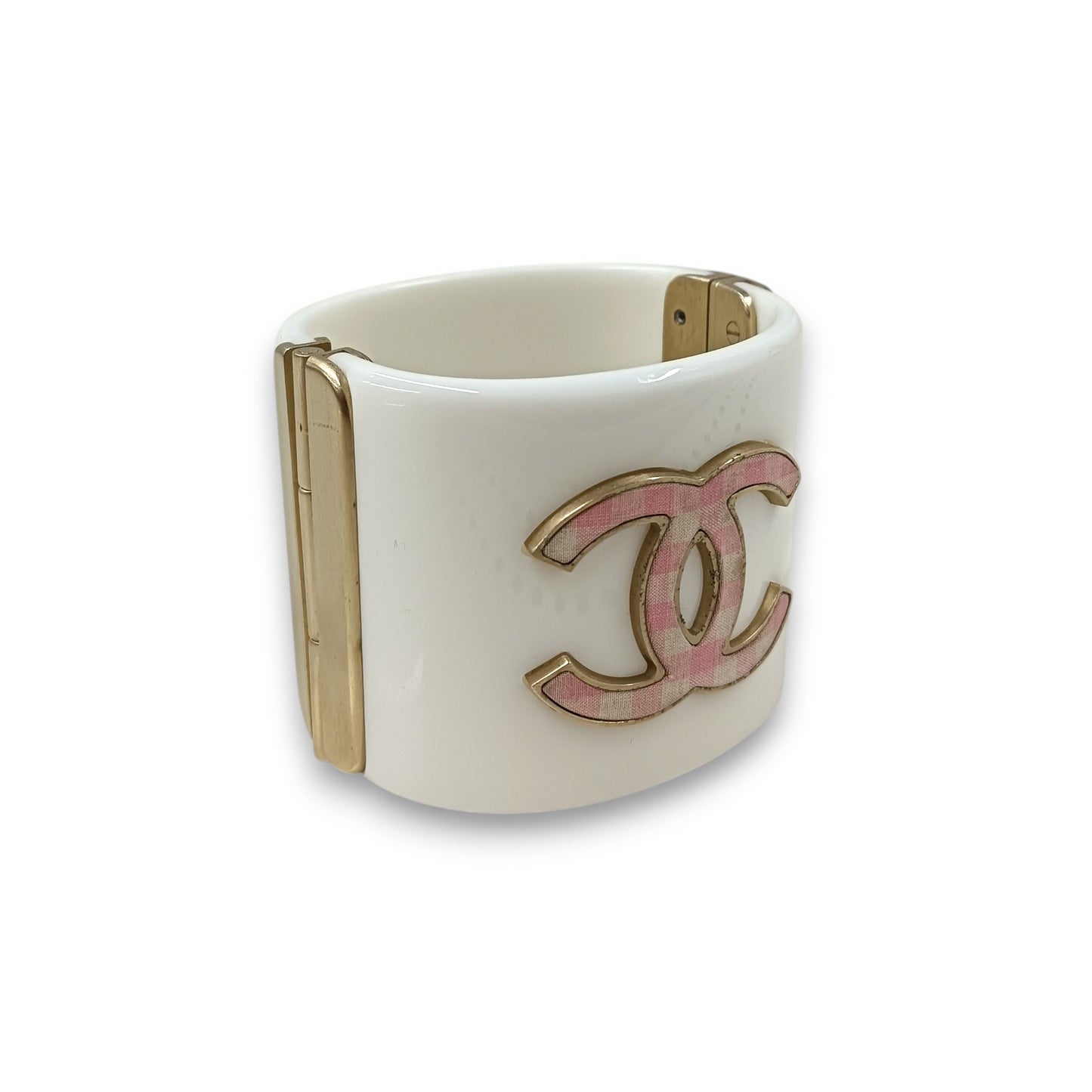 Bracelet CHANEL Rank (B) White/Pink *stain*