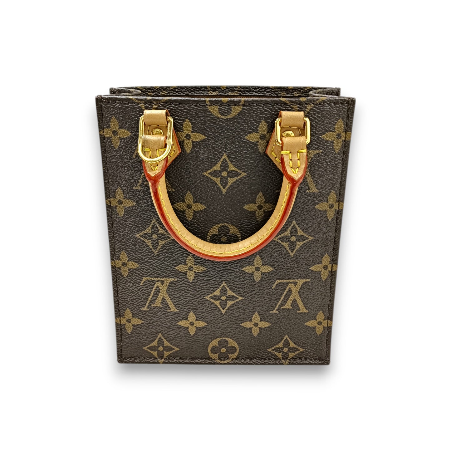 LOUIS VUITTON Patit Sac plat Monogram M81295 Rank (B) Brown Scratch/Stain NFC Pe