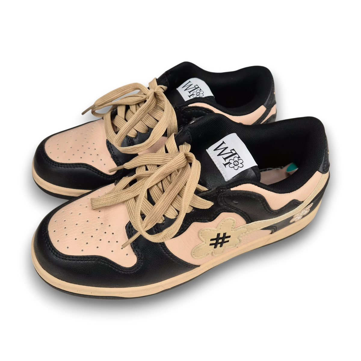 WATER THE PLANT Sneaker SIZE 8 Lady's Black And Beige Rank(B) Stain