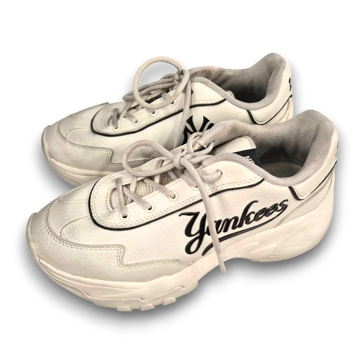 MLB Sneaker SIZE 38 3ASHC025N Lady's Ivory Rank(B) Stain