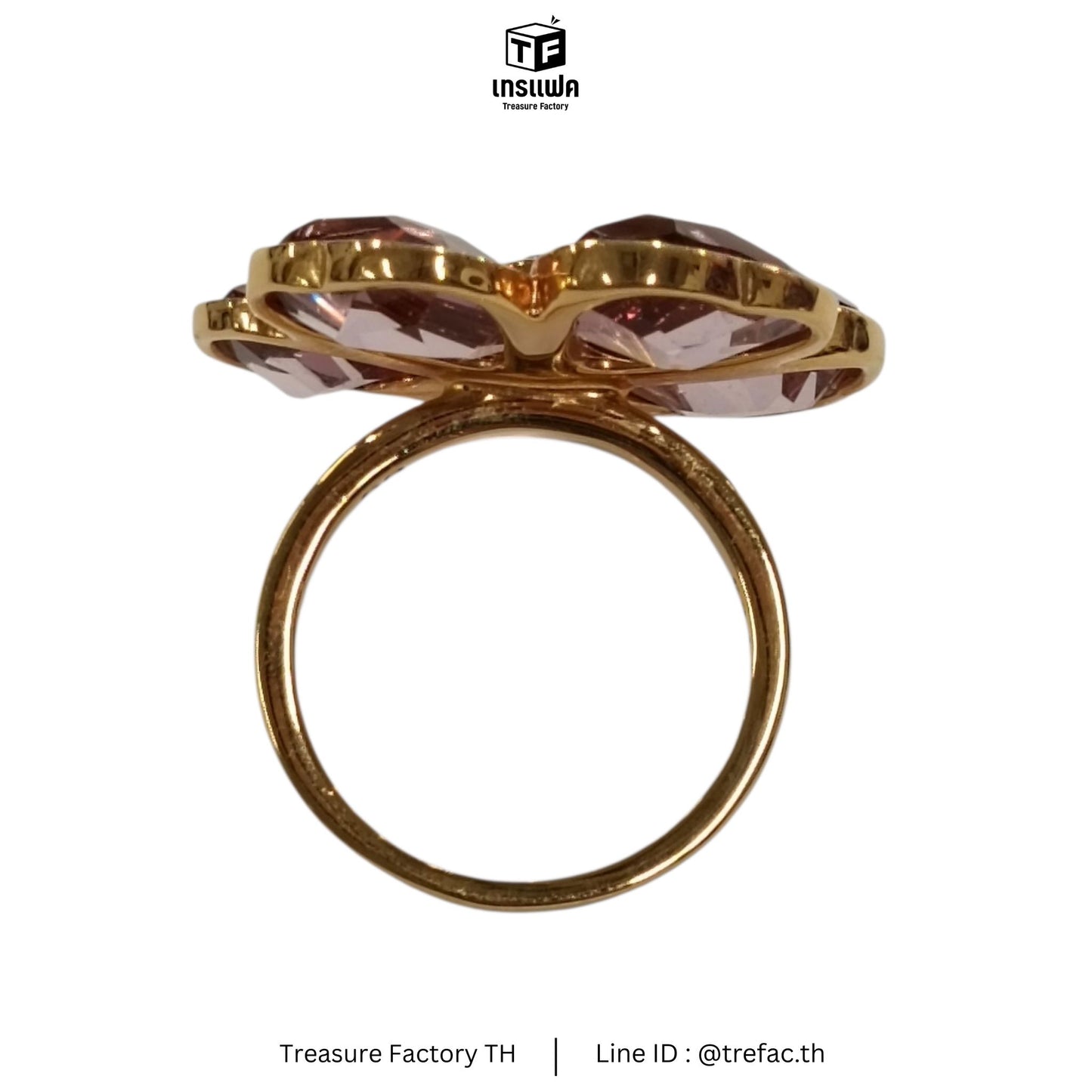 Swarovski Ring Pink/Gold Size 58