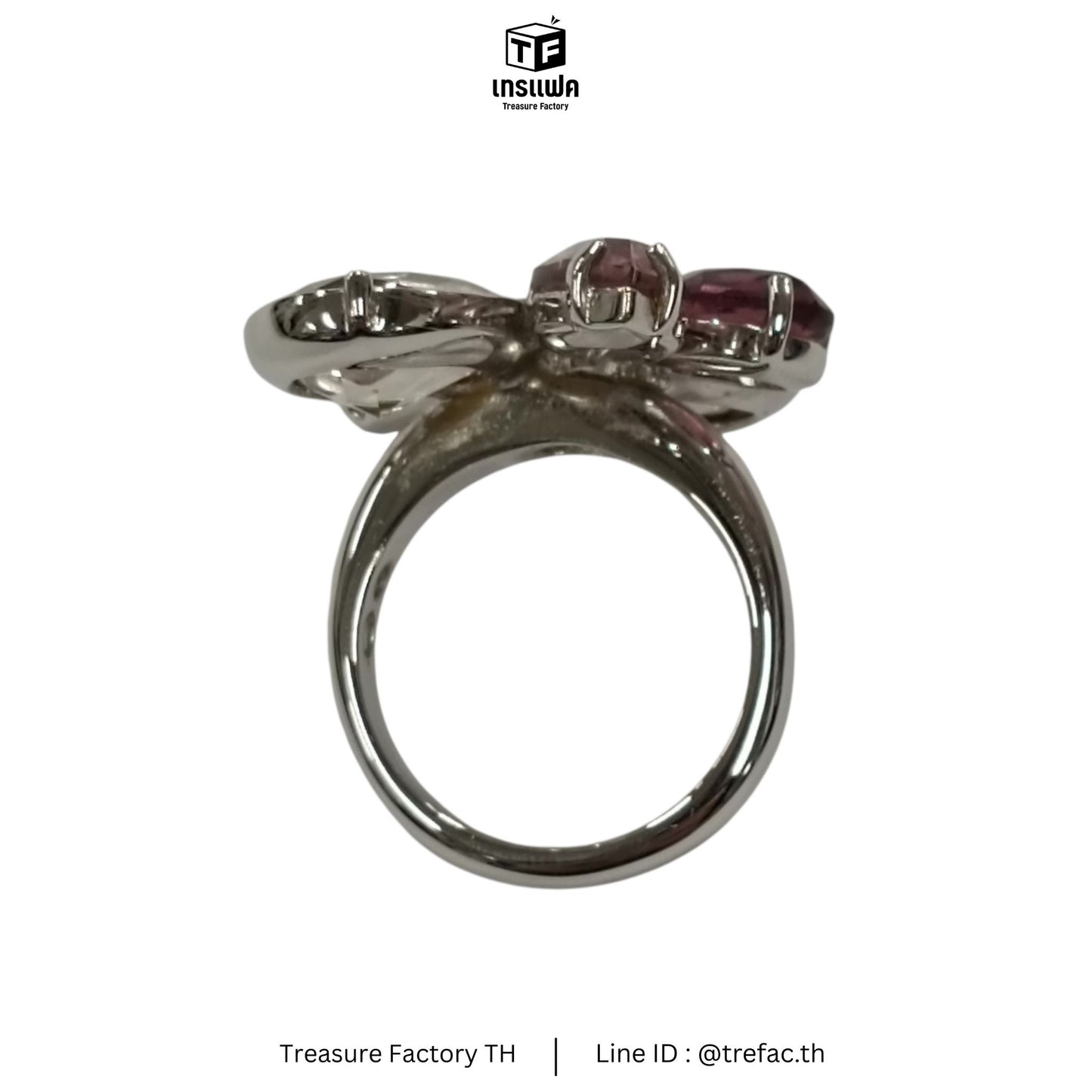 Swarovski Ring Purple/Silver Size 58