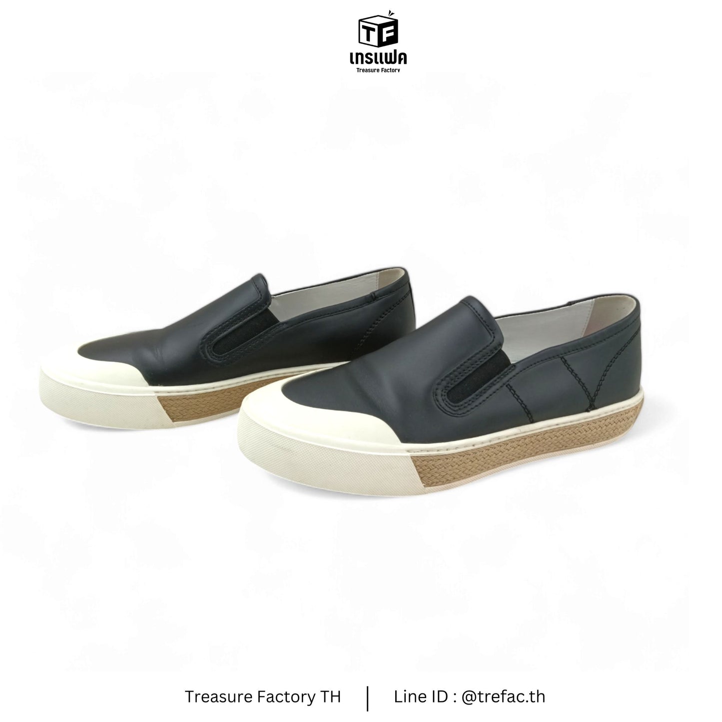 TOD'S Loafers Size 36.5 Lady's **Stain** Black Rank B