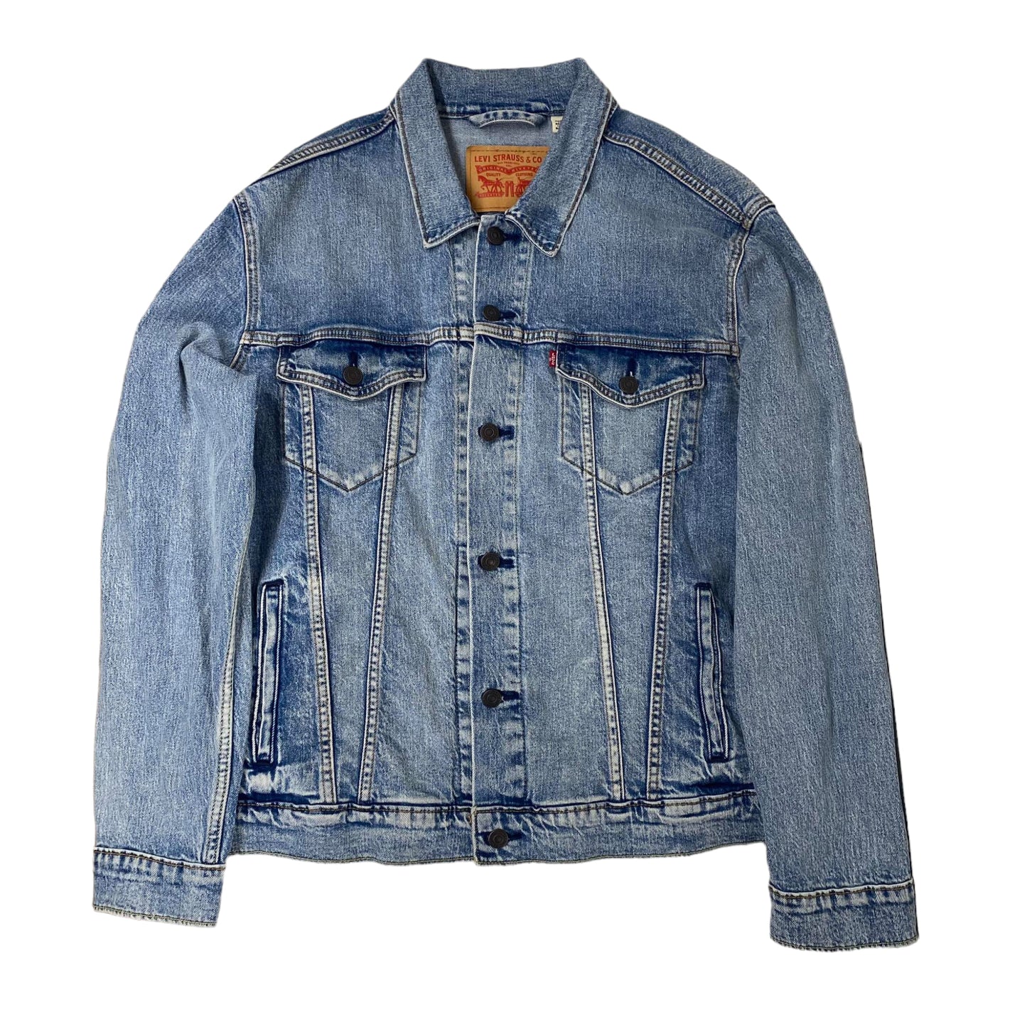 LEVI'S Denim Jacket Size L Men Blue  CW-2722 Stain