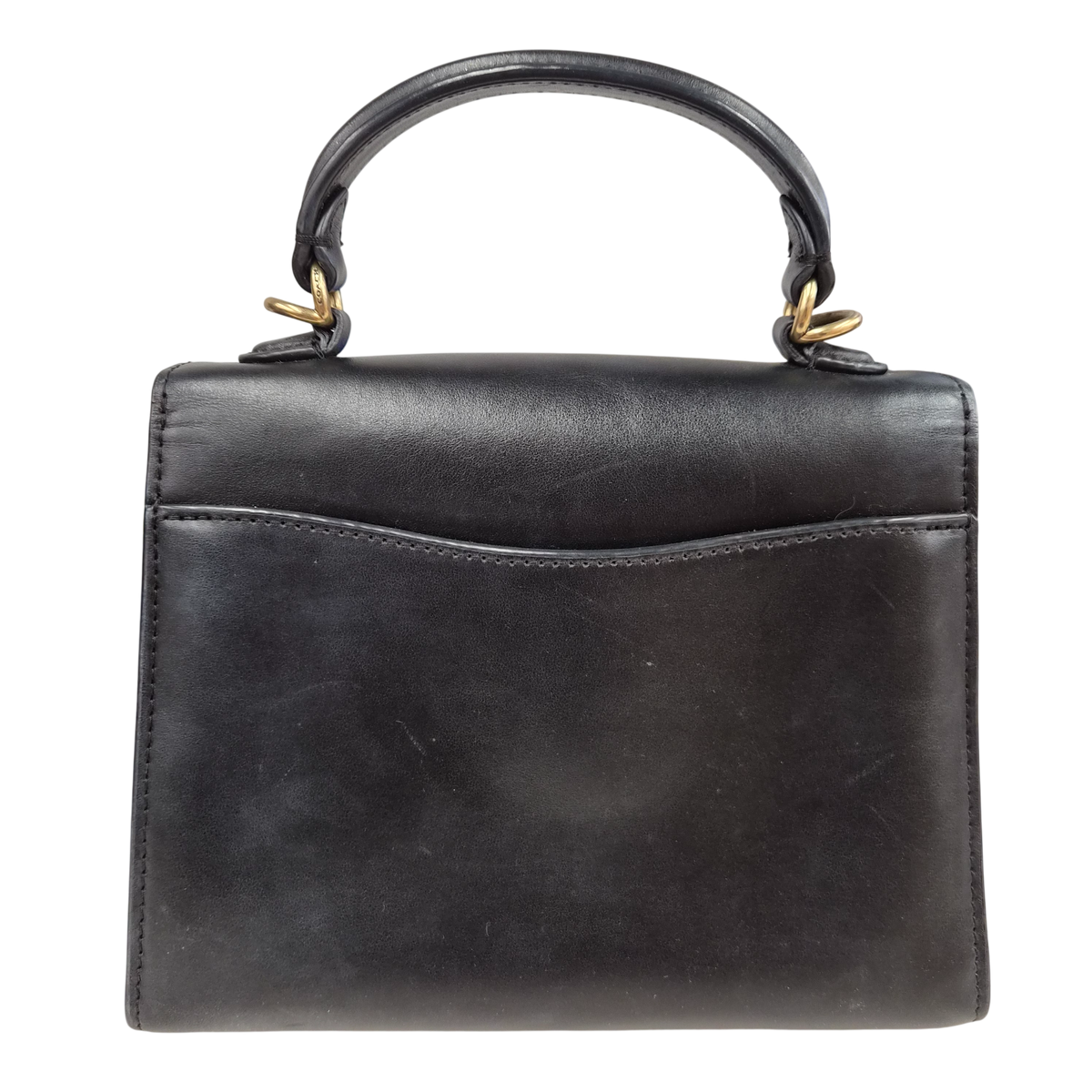 COACH Shoulder Bag 870 Black And Brown Rank(B) Stain
