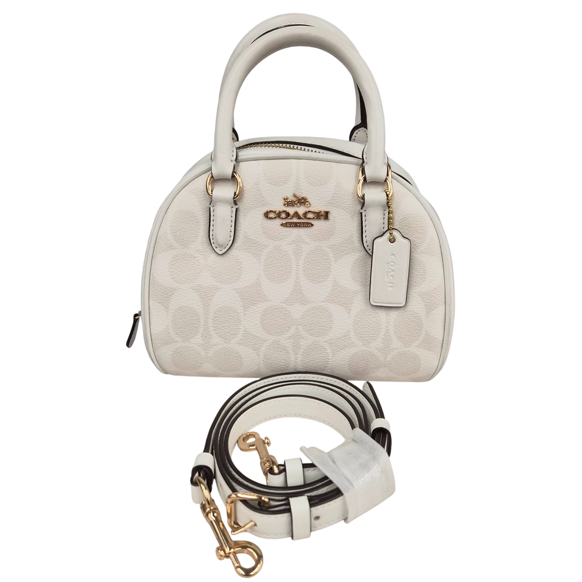 COACH 2WAY Bag CA591 Beige Rank(A)