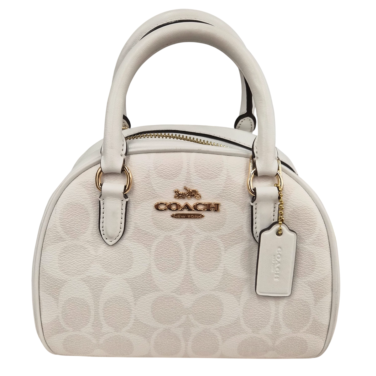 COACH 2WAY Bag CA591 Beige Rank(A)